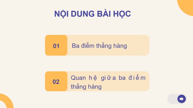 PowerPoint Toán 6 Bài 2: Ba điểm thẳng hàng. Ba điểm không thẳng hàng