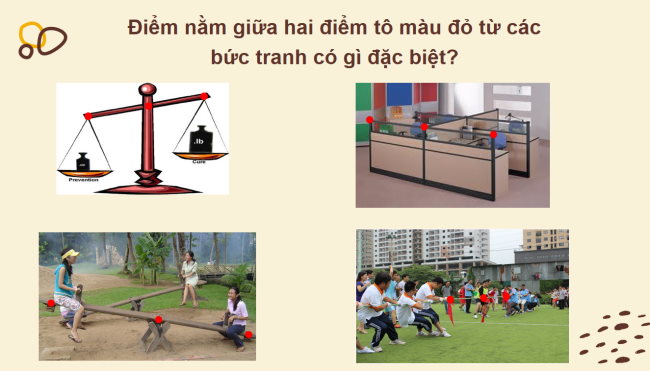 PowerPoint Toán 6 Bài 5: Trung điểm của đoạn thẳng