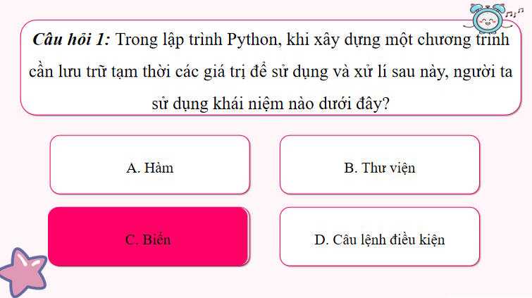 Trò chơi khởi động Tin học 10 Bài 17