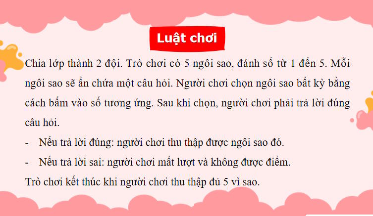 Trò chơi khởi động Tin học 10 Bài 18