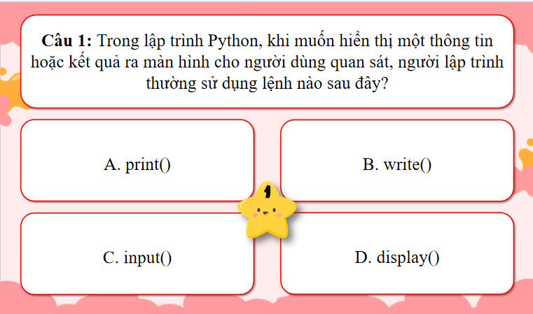 Trò chơi khởi động Tin học 10 Bài 18