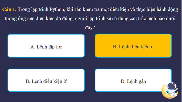 Trò chơi khởi động Tin học 10 Bài 19