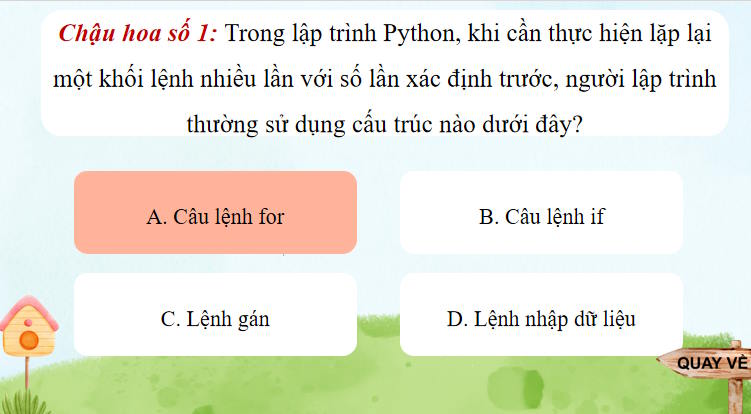 Trò chơi khởi động Tin học 10 Bài 20