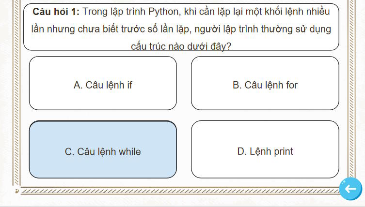 Trò chơi khởi động Tin học 10 Bài 21