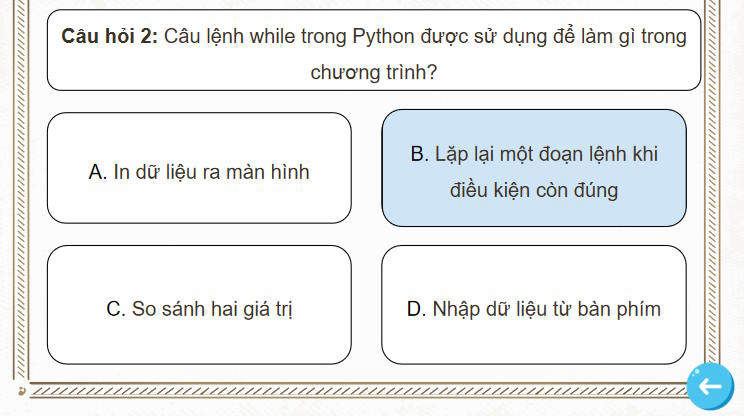 Trò chơi khởi động Tin học 10 Bài 21