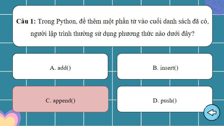 Trò chơi khởi động Tin học 10 Bài 23
