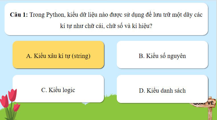 Trò chơi khởi động Tin học 10 Bài 24