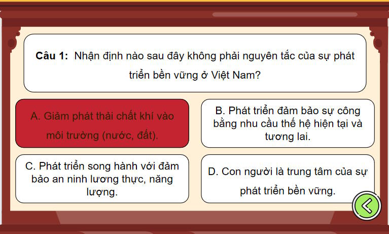 Game khởi động Địa lí 10 Bài 40