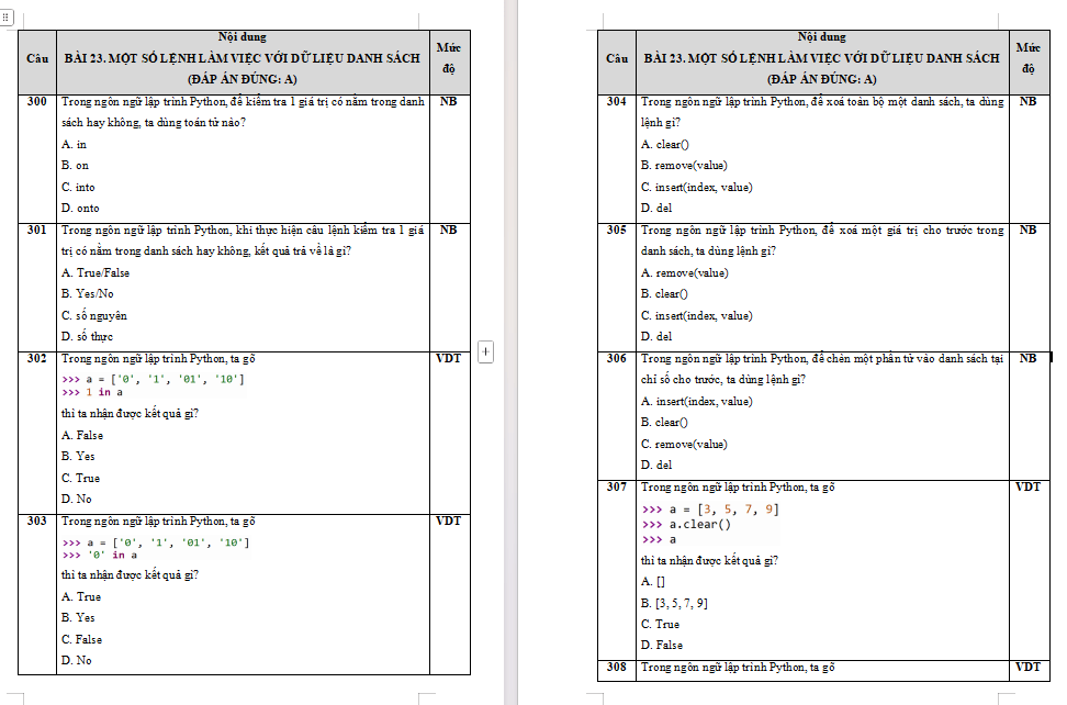 Trò chơi khởi động Tin học 10 Bài 23