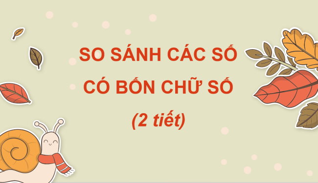 PowerPoint Toán 3: So sánh các số có bốn chữ số