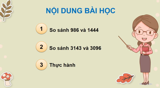 PowerPoint Toán 3: So sánh các số có bốn chữ số