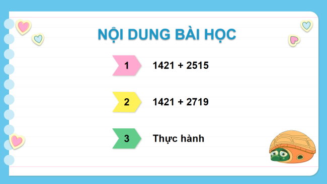PowerPoint Toán 3: Phép cộng các số trong phạm vi 10000