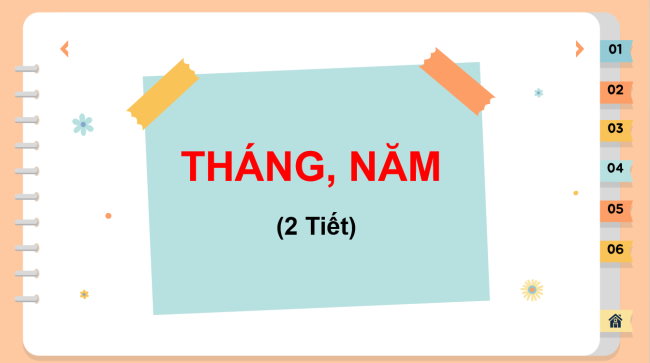 PowerPoint Toán 3: Tháng, năm