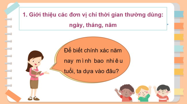 PowerPoint Toán 3: Tháng, năm