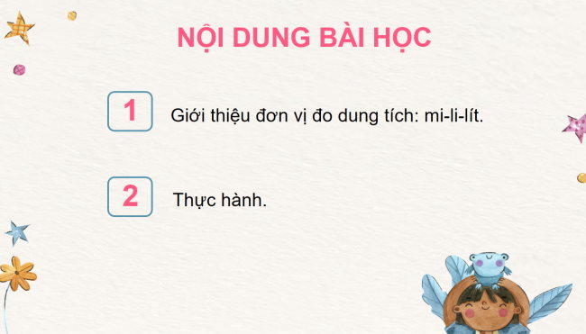 PowerPoint Toán 3: Mi-li-lít