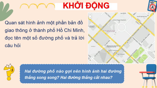 PowerPoint Toán 6 Bài 2: Hai đường thẳng cắt nhau. Hai đường thẳng song song