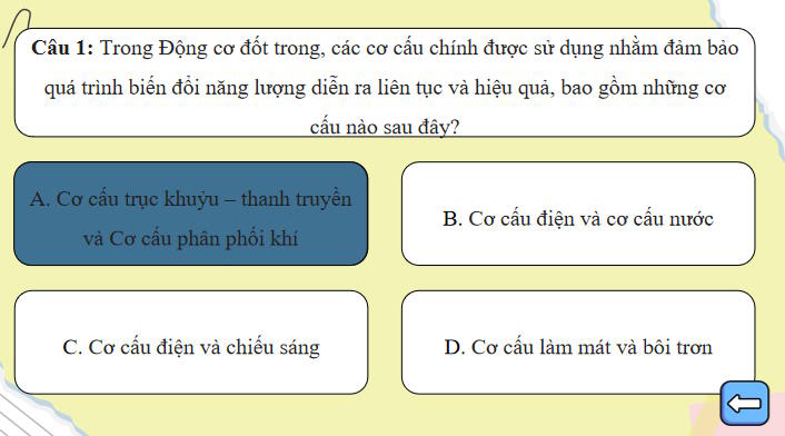 Trò chơi khởi động Công nghệ 11 Bài 19