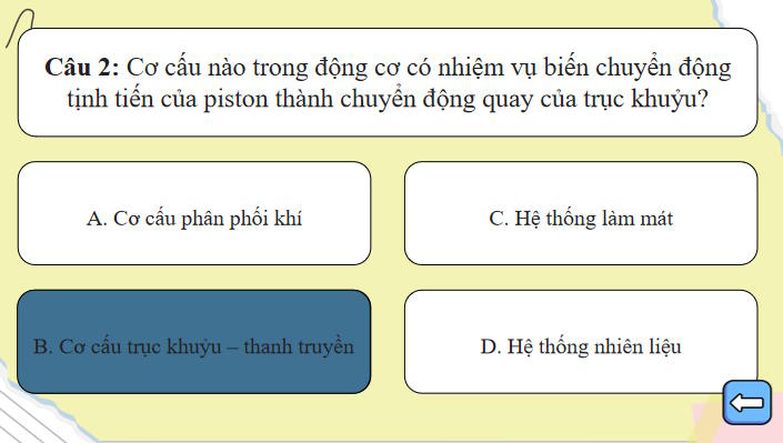 Trò chơi khởi động Công nghệ 11 Bài 19