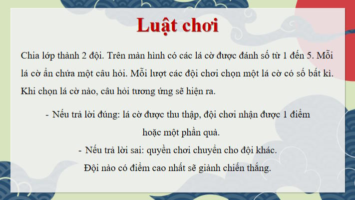 Trò chơi khởi động Công nghệ 11 Bài 23