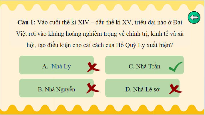 Game khởi động Lịch sử 11 Bài 9
