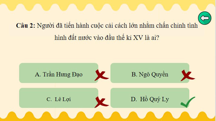 Game khởi động Lịch sử 11 Bài 9