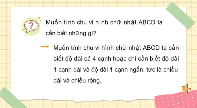 PowerPoint Toán 3: Chu vi hình chữ nhật