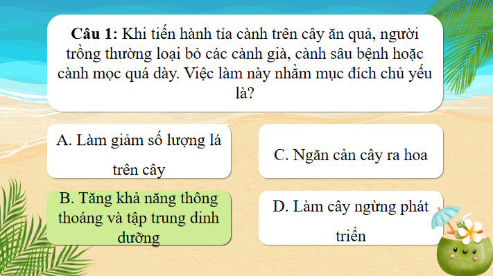 Trò chơi khởi động Sinh học 11 Bài 21