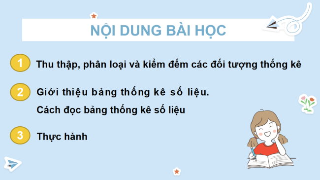 PowerPoint Toán 3: Bảng thống kê số liệu