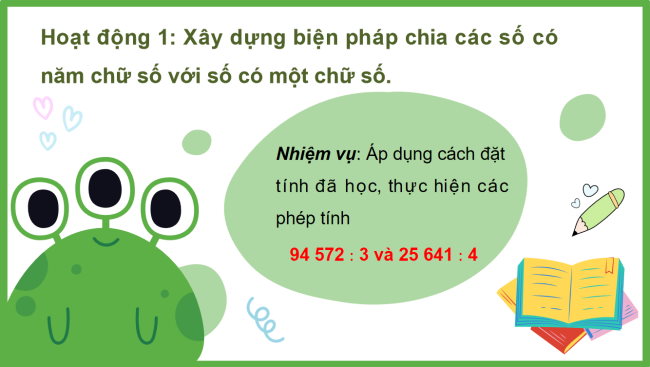 PowerPoint Toán 3: Chia số có năm chữ số cho số có một chữ số