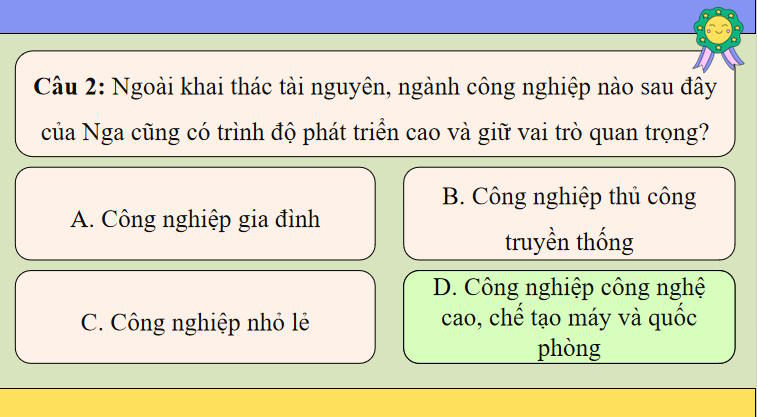 Game khởi động Địa lí 11 Bài 21