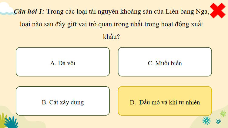 Game khởi động Địa lí 11 Bài 22