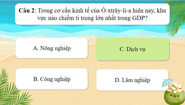 Game khởi động Địa lí 11 Bài 29