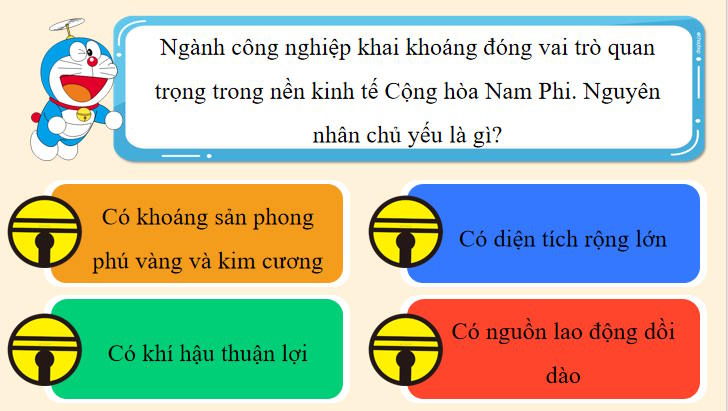 Game khởi động Địa lí 11 Bài 31
