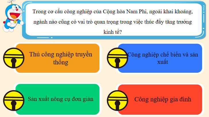 Game khởi động Địa lí 11 Bài 31