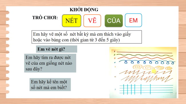 PowerPoint Mĩ thuật 1 Chủ đề 3: Nét vẽ của em