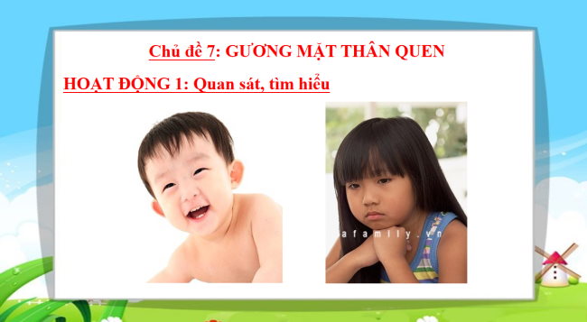 PowerPoint Mĩ thuật 2 Chủ đề 7: Gương mặt thân quen