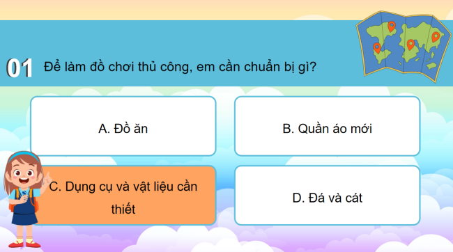 Game khởi động Công nghệ 3 Bài 10: Làm đồ chơi