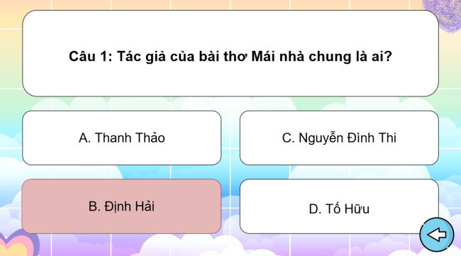 Game khởi động Tiếng Việt 3 Bài 30: Một mái nhà chung