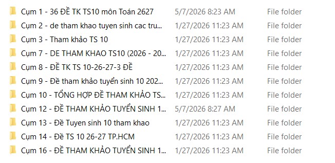 Nội dung bộ đề tham khảo thi vào 10 môn Toán TP HCM