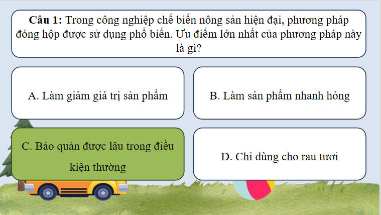 Trò chơi khởi động Công nghệ Trồng trọt 10 Bài 21