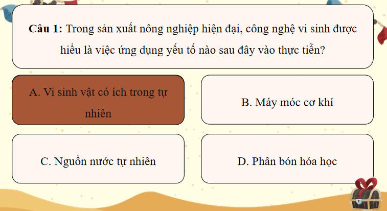 Trò chơi khởi động Công nghệ Trồng trọt 10 Bài 27