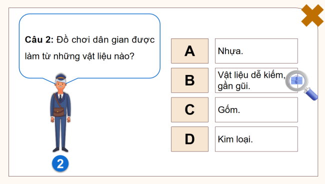 Game khởi động Công nghệ 4 Bài 10: Đồ chơi dân gian