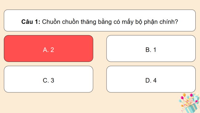Game khởi động Công nghệ 4 Bài 12: Làm chuồn chuồn thăng bằng
