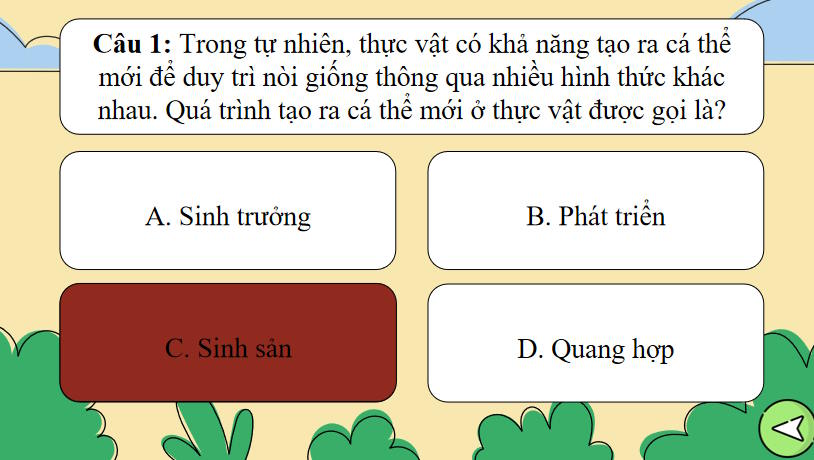 Sinh học 11 Bài 25 Sinh sản ở thực vật