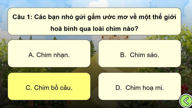 Game khởi động Tiếng Việt 4 Bài 30: Ngày hội