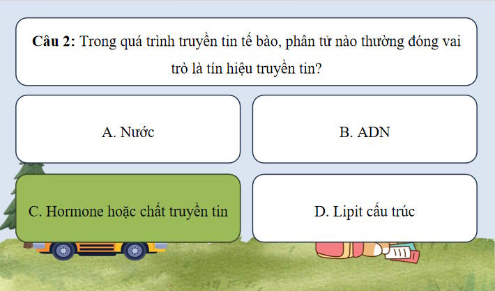 Game khởi động Sinh học 10 Bài 12