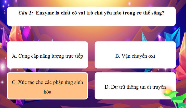 Game khởi động Sinh học 10 Bài 15