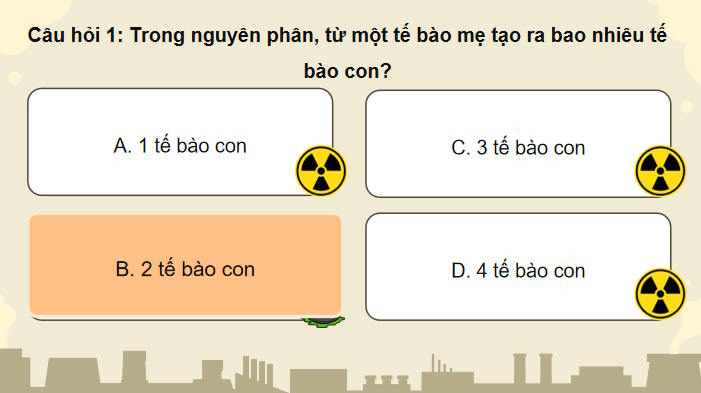 Game khởi động Sinh học 10 Bài 16