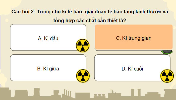 Game khởi động Sinh học 10 Bài 16