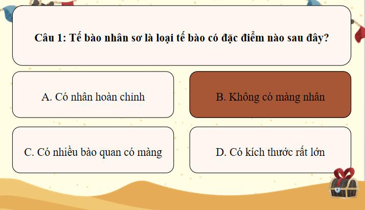 Game khởi động Sinh học 10 Bài 7